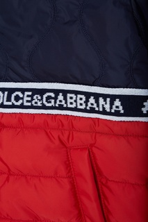 Комбинированная куртка с логотипами Dolce&Gabbana Children