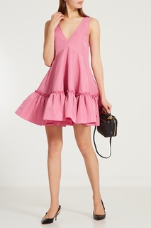 Розовое платье из тафты No21