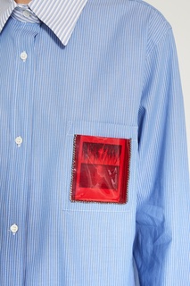 Полосатая рубашка с акцентированным карманом No21
