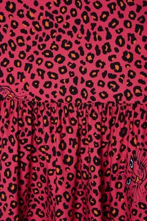 Розовое платье с леопардовым узором Vivetta Kids