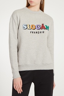 Хлопковый свитшот оверсайз с надписью Être Cécile