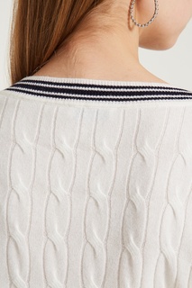 Вязаный пуловер с контрастной отделкой Emma Sandro