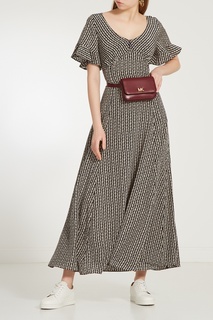 Бордовая поясная сумка Mott Michael Kors