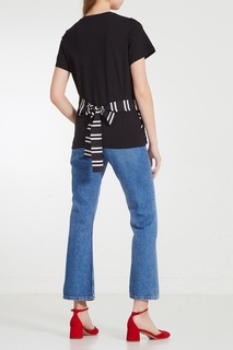 Комбинированный хлопковый топ Maje