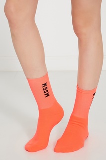 Оранжевые носки с надписями Msgm