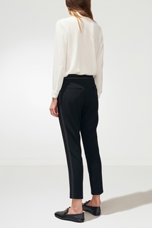 Черные брюки с контрастной отделкой Claudie Pierlot