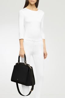 Черная сумка Adele Top Handle из тисненой кожи Furla