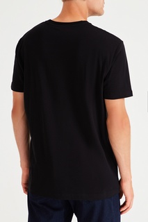 Черная футболка с контрастным логотипом Dirk Bikkembergs