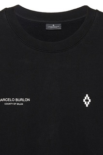 Черный свитшот с аппликацией Marcelo Burlon County Of Milan