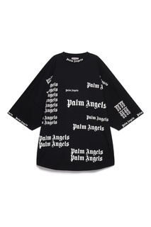 Черная футболка с надписями Palm Angels