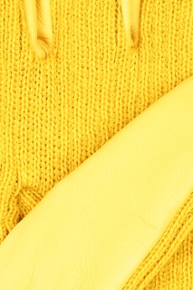 Желтые комбинированные удлиненные перчатки Marina Rinaldi