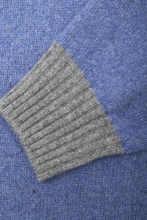 Голубой свитер на молнии Della Ciana