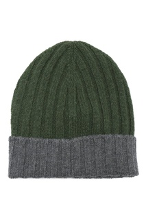 Зеленая шапка с серым отворотом Viadeste