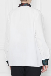Белая рубашка с контрастной отделкой Marina Rinaldi