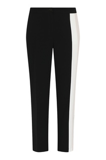 Черные прямые брюки с отделкой Marina Rinaldi