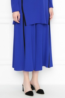 Синие брюки с контрастной отделкой Marina Rinaldi