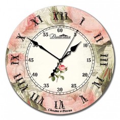 Настенные часы (33x33x4 см) Роза ретро 02-018 Династия
