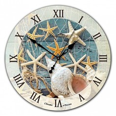 Настенные часы (33x33x4 см) Красное море 01-014 Династия