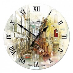 Настенные часы (33x33x4 см) Улица в Венеции 02-003 Династия