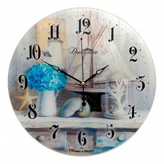 Настенные часы (33 см) Морской прованс 01-074 Династия