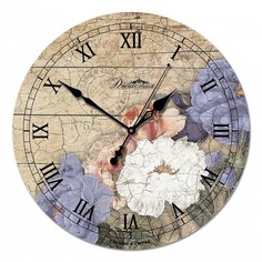 Настенные часы (33x33x4 см) Цветы 1 02-009 Династия
