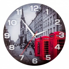 Настенные часы (30x30 см) Красная будка KD-038-049 Дубравия