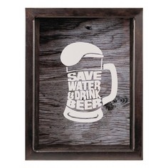 Копилка для пивных крышек SAVE WATER DRINK 22x26 Венге KD-022-113 Дубравия