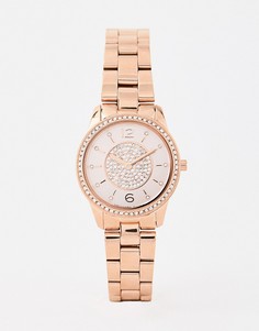 Наручные часы цвета розового золота Michael Kors MK6619 Petite Runway — 28 мм-Золотой