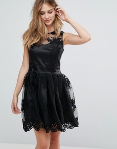 Кружевное платье для выпускного QED London-Черный