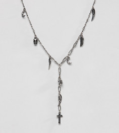 Ожерелье с подвесками Reclaimed Vintage-Серебряный