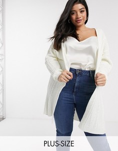 Кремовый удлиненный кардиган In The Style x Billie Faiers Plus