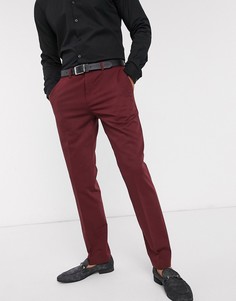 Бордовые узкие брюки Lockstock-Красный