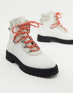 Белые походные ботинки на шнуровке с контрастной подошвой & Other Stories-Белый