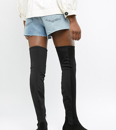 Эластичные ботфорты ASOS DESIGN-Черный