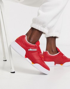 Красно-белые кожаные кроссовки ellesse Piacentino-Красный