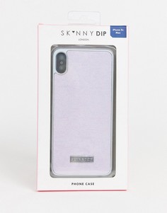 Чехол для iphone XS MAX с переливающимся эффектом Skinnydip-Серебряный