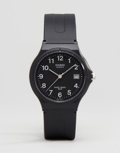 Черные классические аналоговые часы Casio MW59-1B-Черный