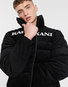 Черная дутая вельветовая куртка Karl Kani-Черный
