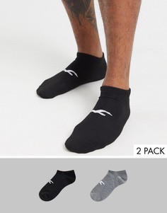 2 пары черных/серых носков с логотипом Hollister-Черный
