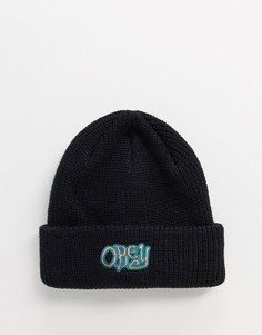 Черная шапка-бини Obey-Черный