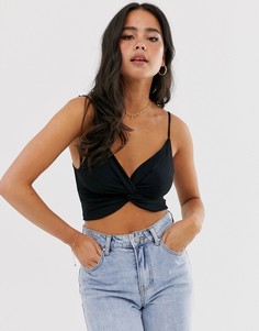 Кроп-топ на бретельках Free People - call it-Черный