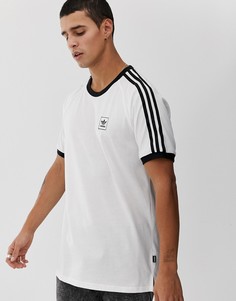 Белая футболка с логотипом Adidas Skateboarding-Белый