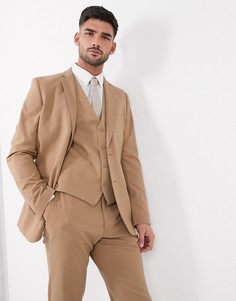 Узкий фланелевый пиджак French Connection wedding-Бежевый