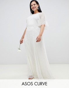 Свадебное платье с декоративной отделкой ASOS EDITION Curve-Белый