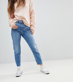 Джинсы слим в винтажном стиле с завышенной талией ASOS DESIGN Petite Farleigh-Синий