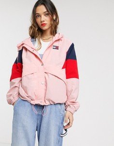 Ветровка в стиле колор блок Tommy Jeans-Розовый