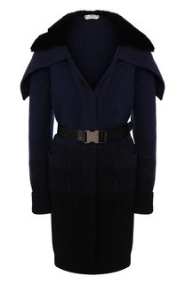 Пальто с меховым воротником Fendi