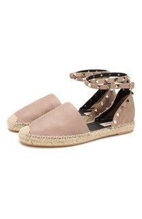 Кожаные эспадрильи Valentino Garavani Rockstud Double Valentino