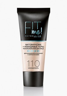 Тональное средство Maybelline New York "Fit Me", матирующий, скрывающий поры, Оттенок 105, Светло-Бежевый, 30 мл