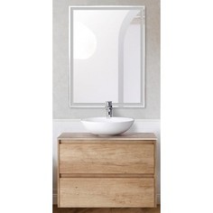 Мебель для ванной BelBagno Kraft со смесителем, Rovere Nebrasca Natur (SET-KRAFT-700-RNN-C-BB344-LOY-GRT-600/800)